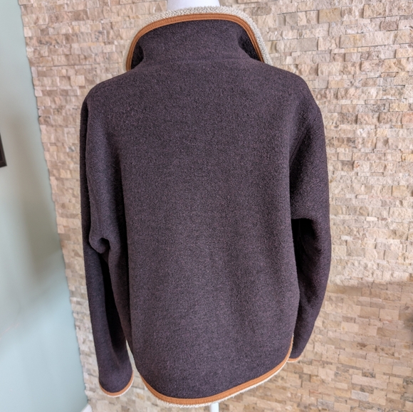 Vintage Woolrich Full Zip Fleece Sherpa Lined Jacket Sz M Granola Cabincore Eco - Picture 5 of 13